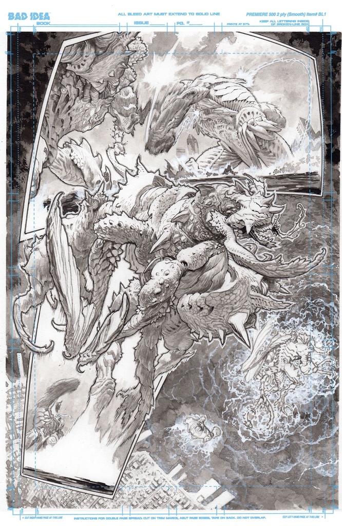 OLYMPUS SAGA MEGALITH 1 CVR M LEWIS LAROSA ORIGINAL ART ED 1
