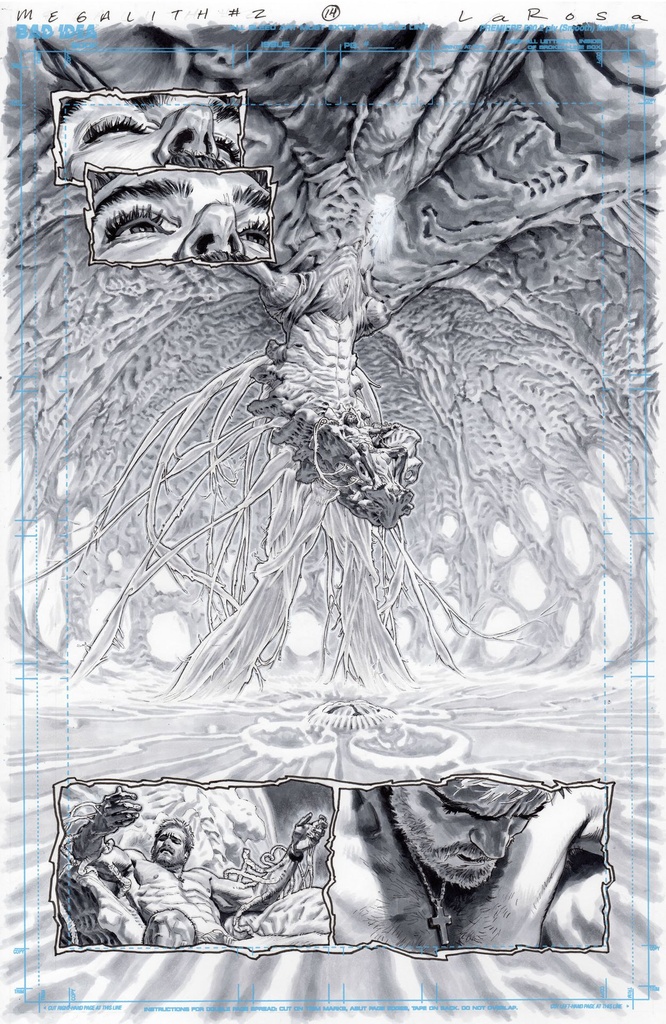 OLYMPUS SAGA MEGALITH 1 CVR Z LEWIS LAROSA ORIGINAL ART ED 2