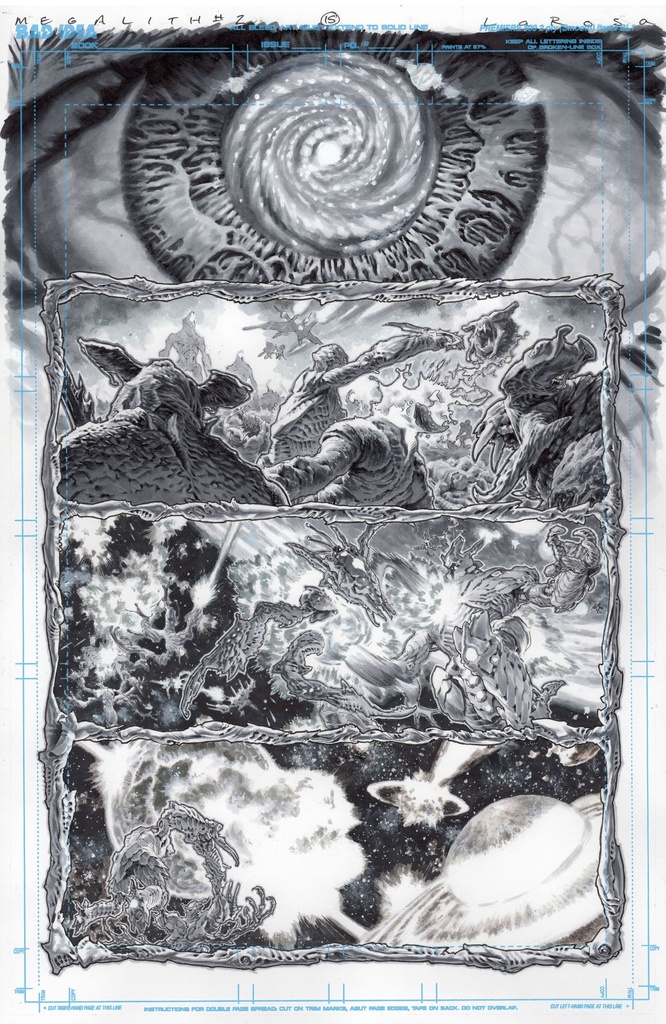 OLYMPUS SAGA MEGALITH 1 CVR AA LEWIS LAROSA ORIGINAL ART ED
