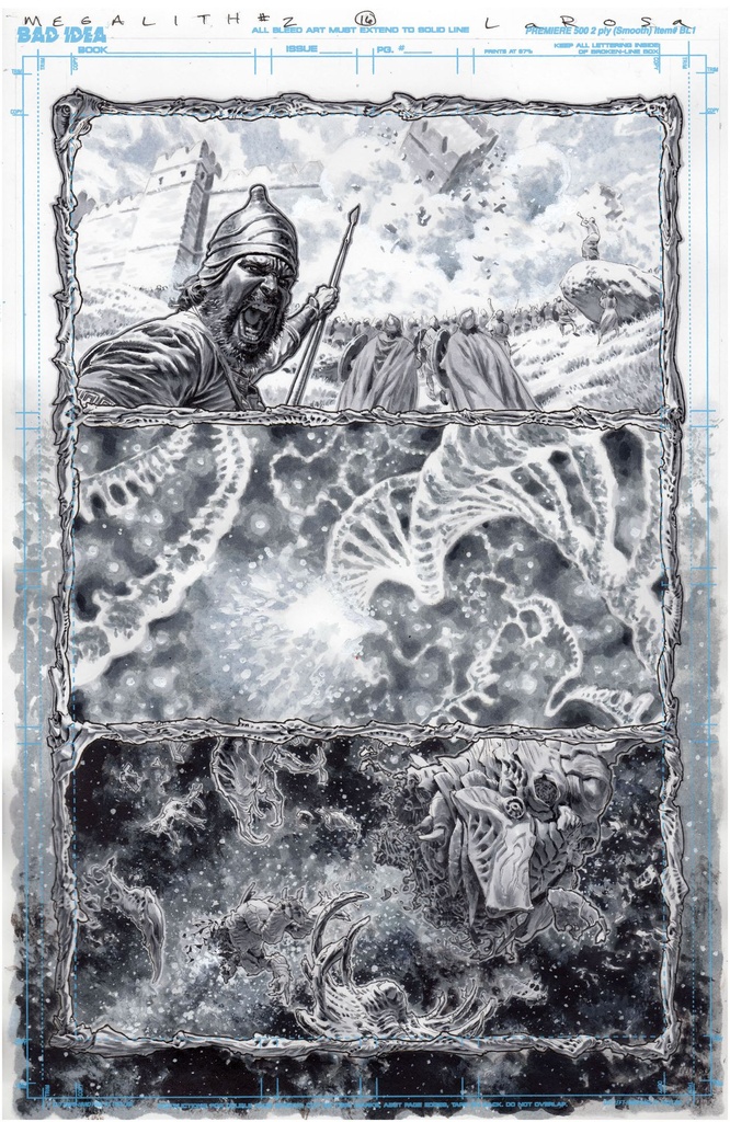 OLYMPUS SAGA MEGALITH 1 CVR AB LEWIS LAROSA ORIGINAL ART ED