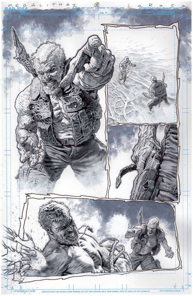 OLYMPUS SAGA MEGALITH 1 CVR AD LEWIS LAROSA ORIGINAL ART ED