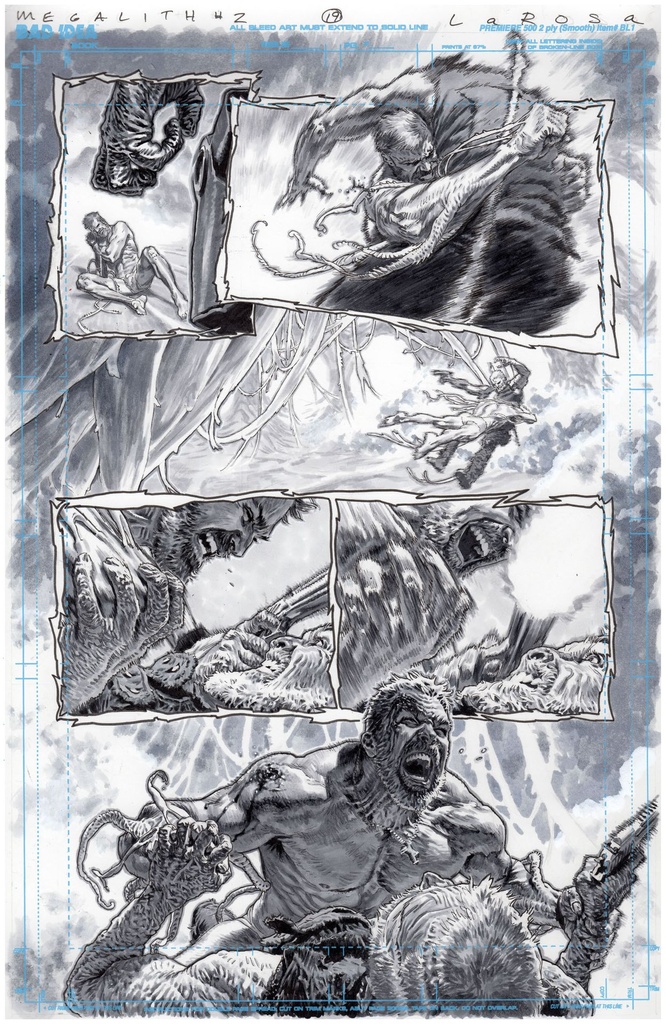 OLYMPUS SAGA MEGALITH 1 CVR AE LEWIS LAROSA ORIGINAL ART ED