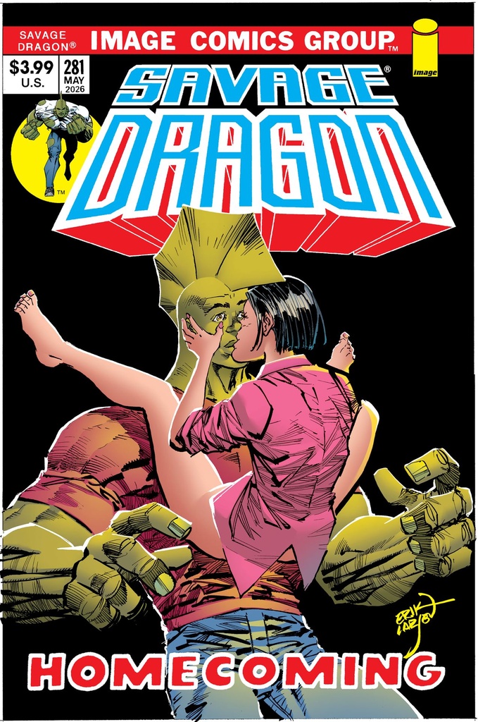 SAVAGE DRAGON 281 CVR B ERIK LARSEN 70S TRADE DRESS VAR