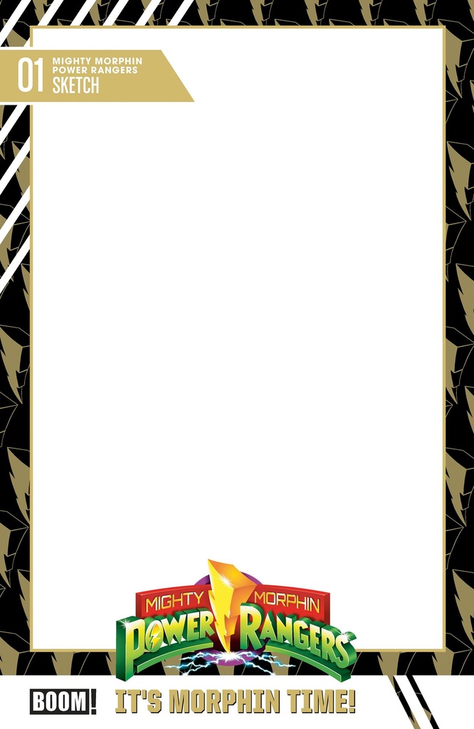 MMPR (2026) 1 D TRADING CARD BLANK SKETCH VAR