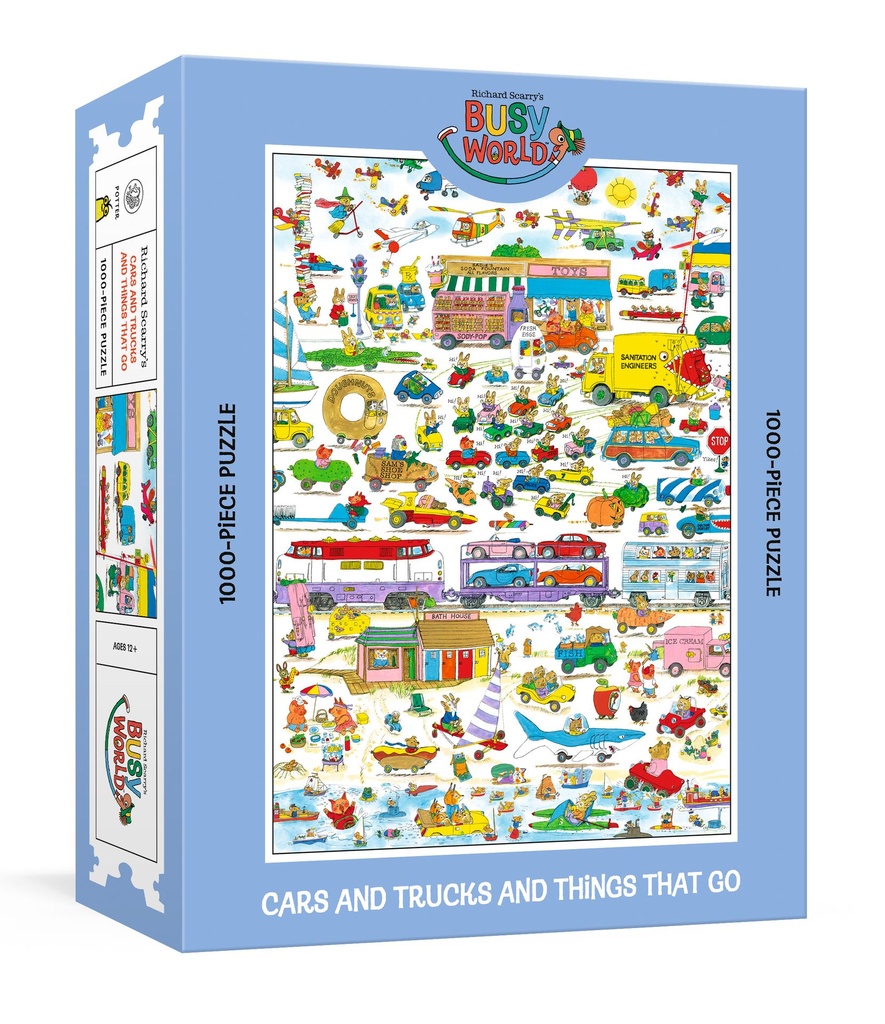 RICHARD SCARRYS CARS TRUCKS THINGS THAT GO 1000PIECE PUZZLE
