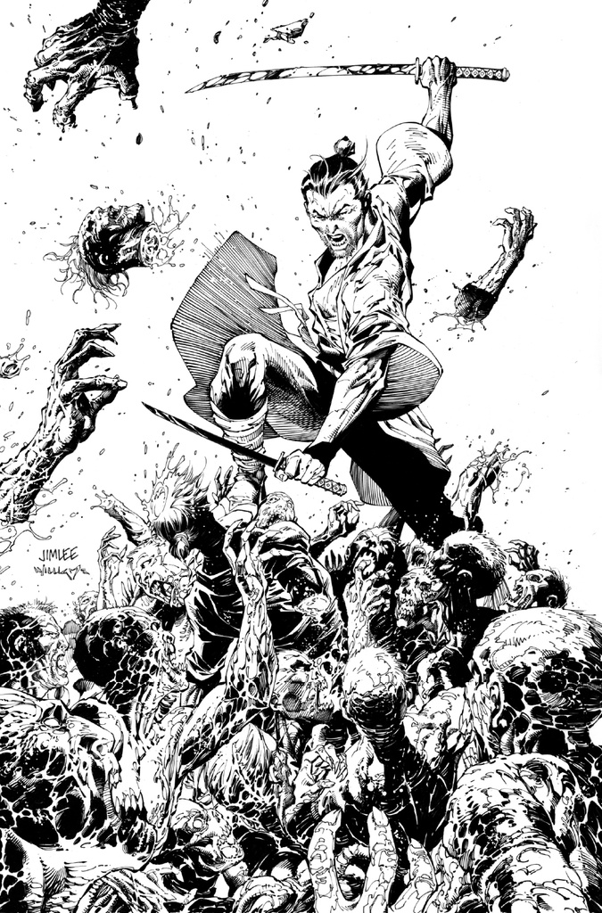 DEAD SAMURAI 8 CVR D INC 1:10 JIM LEE B&W VIRGIN VAR