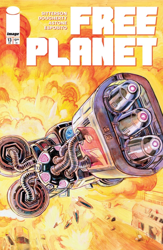 FREE PLANET 13 CVR B JED DOUGHERTY VAR
