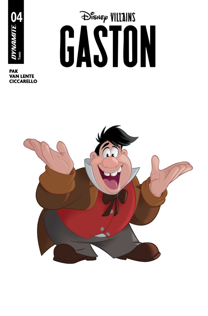 DISNEY VILLAINS GASTON 4 CVR B ANIMATION ART VAR