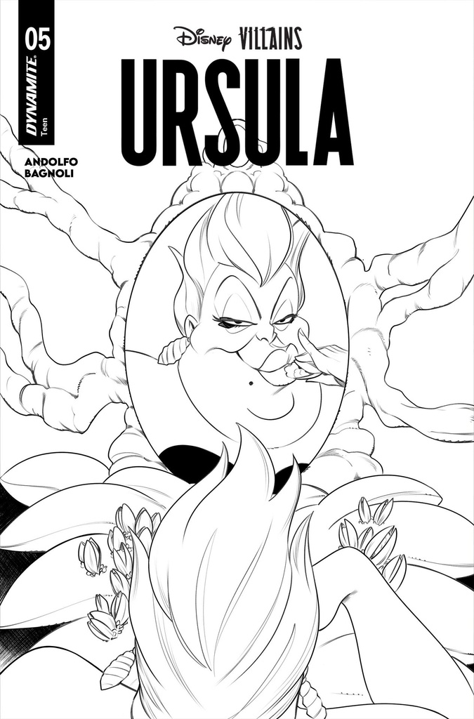 DISNEY VILLAINS URSULA 5 CVR G INC 1:10 ROBERT QUINN LINE AR