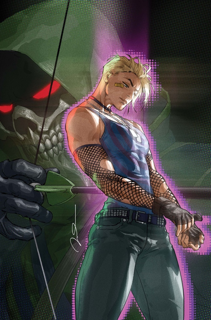ABSOLUTE GREEN ARROW 2 CVR B GERALD PAREL CARD STOCK VAR