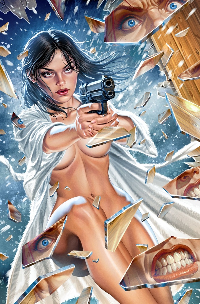 GUN HONEY DOUBLES DOWN 3 (OF 4) CVR L CHRIS WAHL VIRGIN CARD