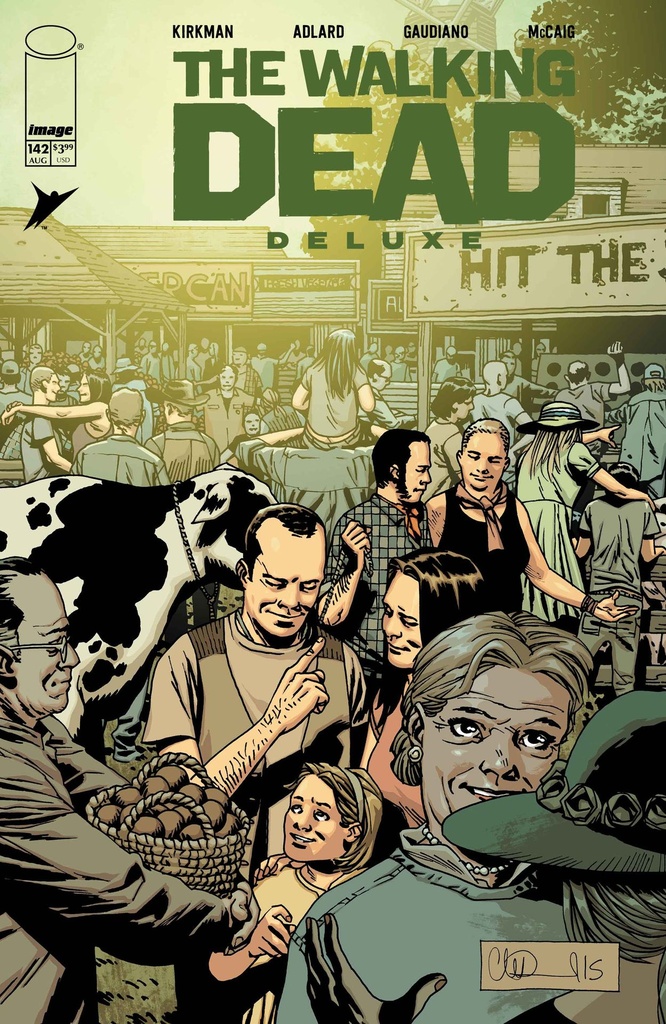 WALKING DEAD DELUXE 142 CVR B CHARLIE ADLARD & DAVE MCCAIG V