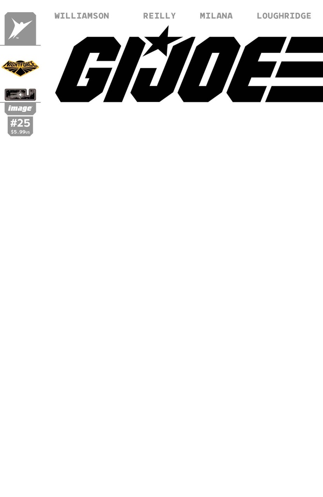 GI JOE 25 CVR H BLANK SKETCH NIGHT FORCE VAR
