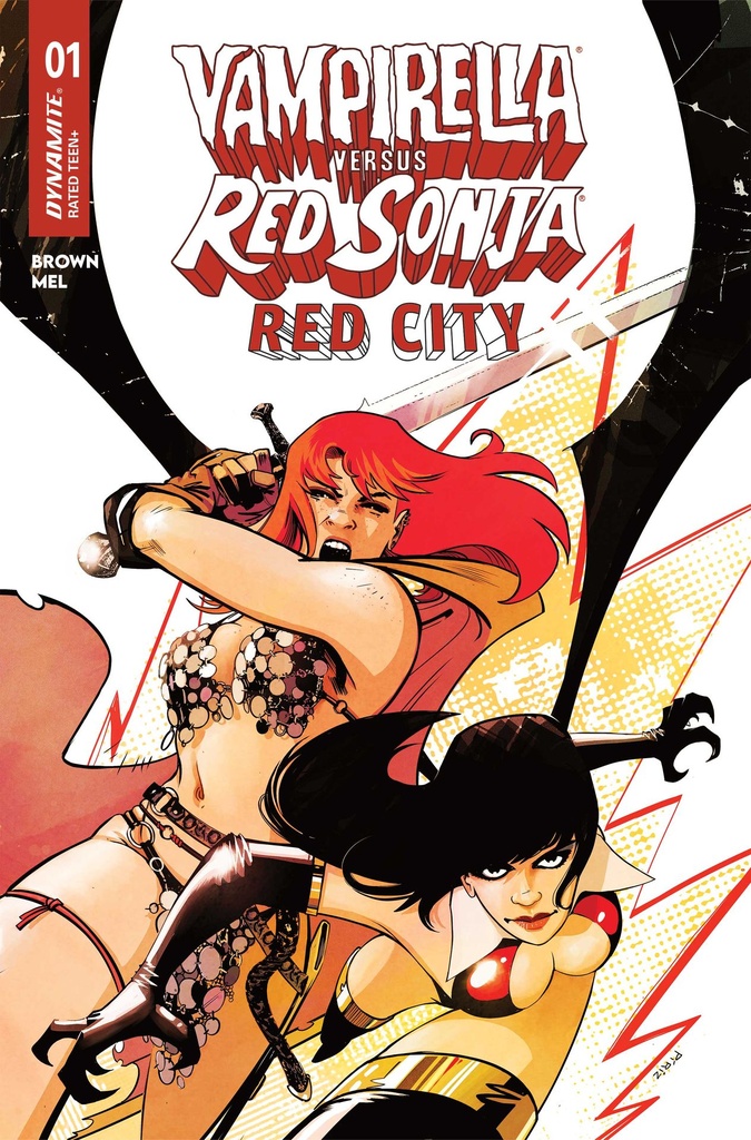 VAMPIRELLA VS RED SONJA RED CITY 1 CVR A SEBASTIAN PIRIZ