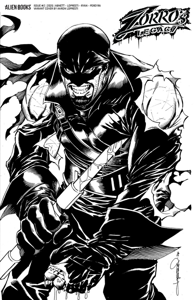 ZORROS LEGACY 2 VAR D (LOPRESTI B&W)