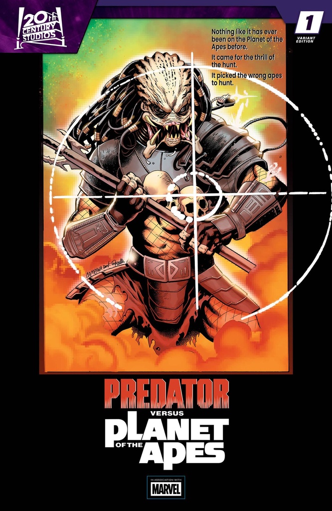 PREDATOR VS. THE PLANET OF THE APES 1 CAMPANA POSTER HOMAGE