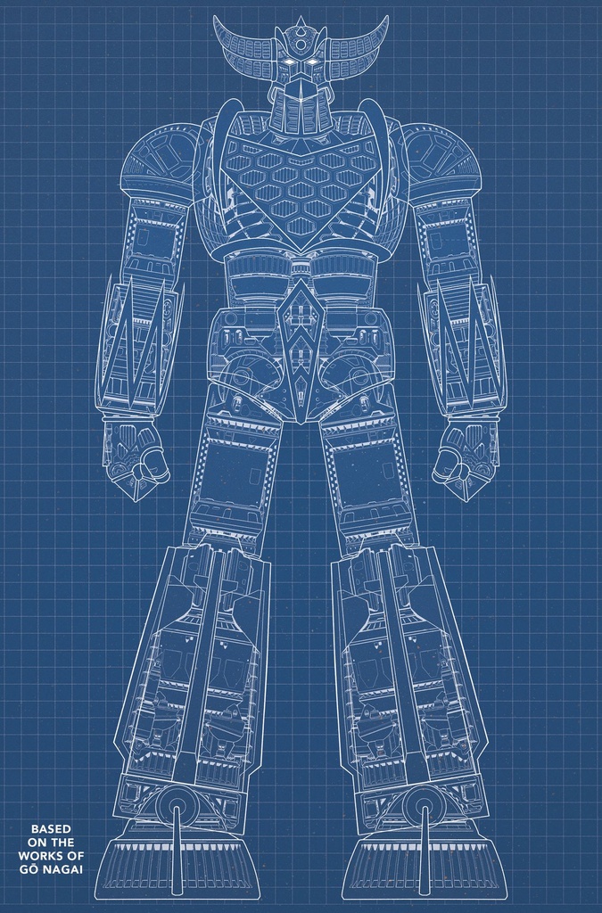 UFO ROBOT GRENDIZER 1 (OF 4) CVR E BLUEPRINT DENIS BAJRAM &
