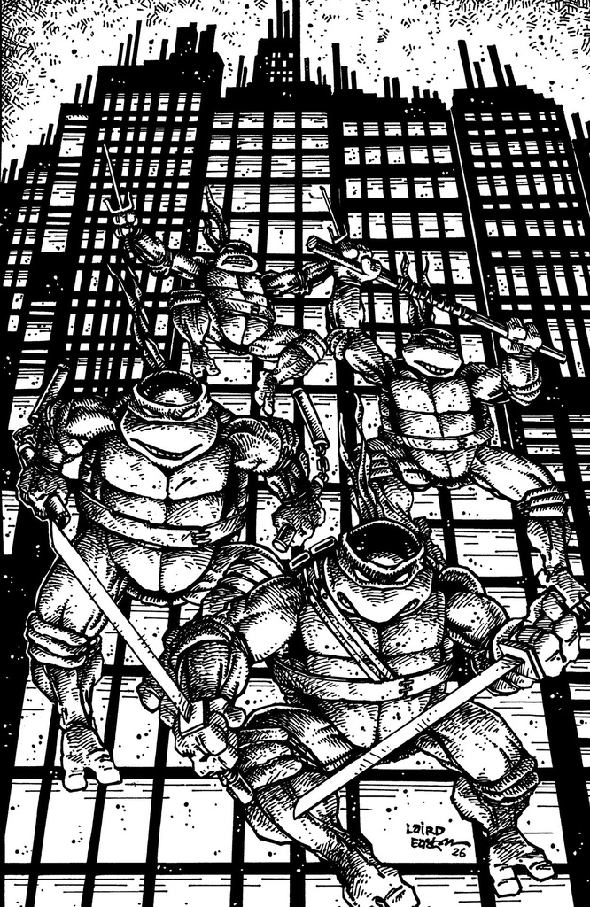 TMNT 20 300TH RI (FULL ART B&W)