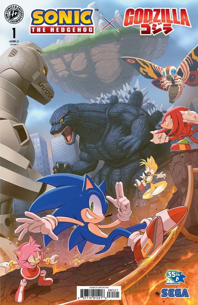 SONIC THE HEDGEHOG X GODZILLA 1 VAR C (KIM)