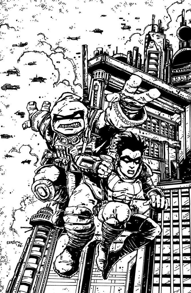 TMNT THE LAST RONIN (50) (B&W)