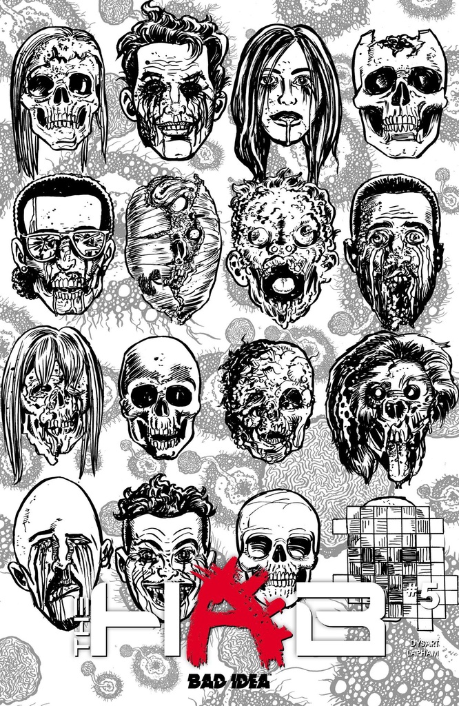 HAB 5 (OF 5) CVR E DAVID LAPHAM BW DEAD SKULLS VAR