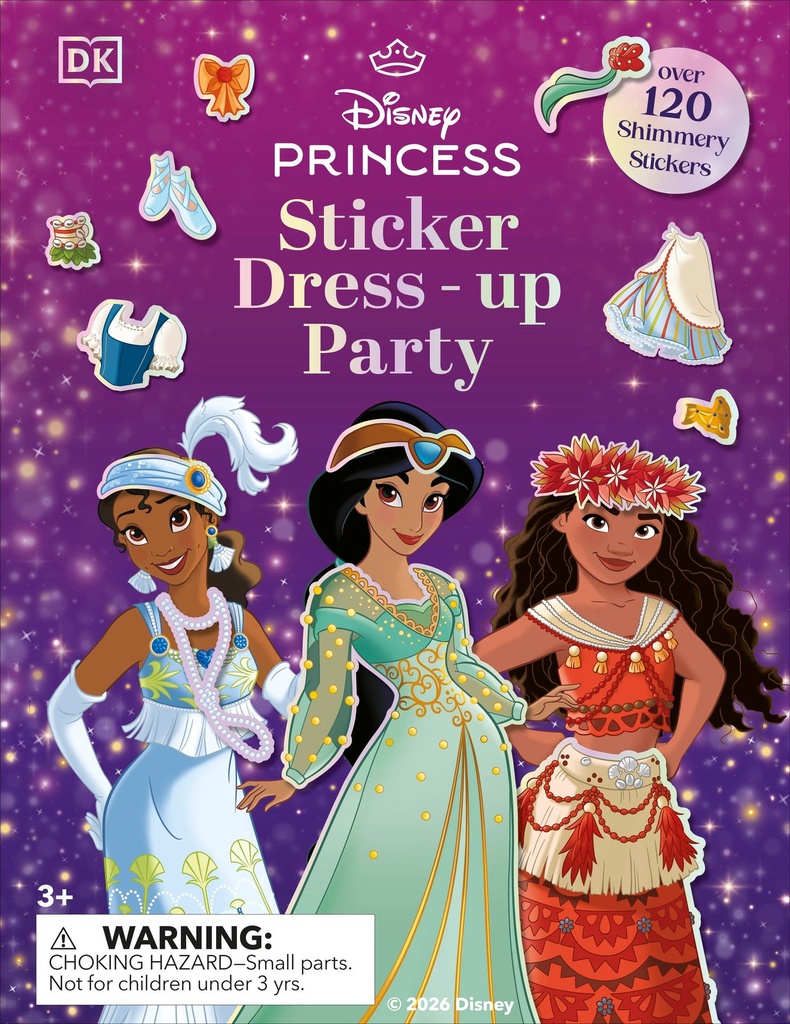 DISNEY PRINCESS STICKER DRESS UP PARTY