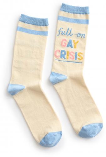HEARTSTOPPER FULL-ON GAY CRISIS SOCKS - SMALL