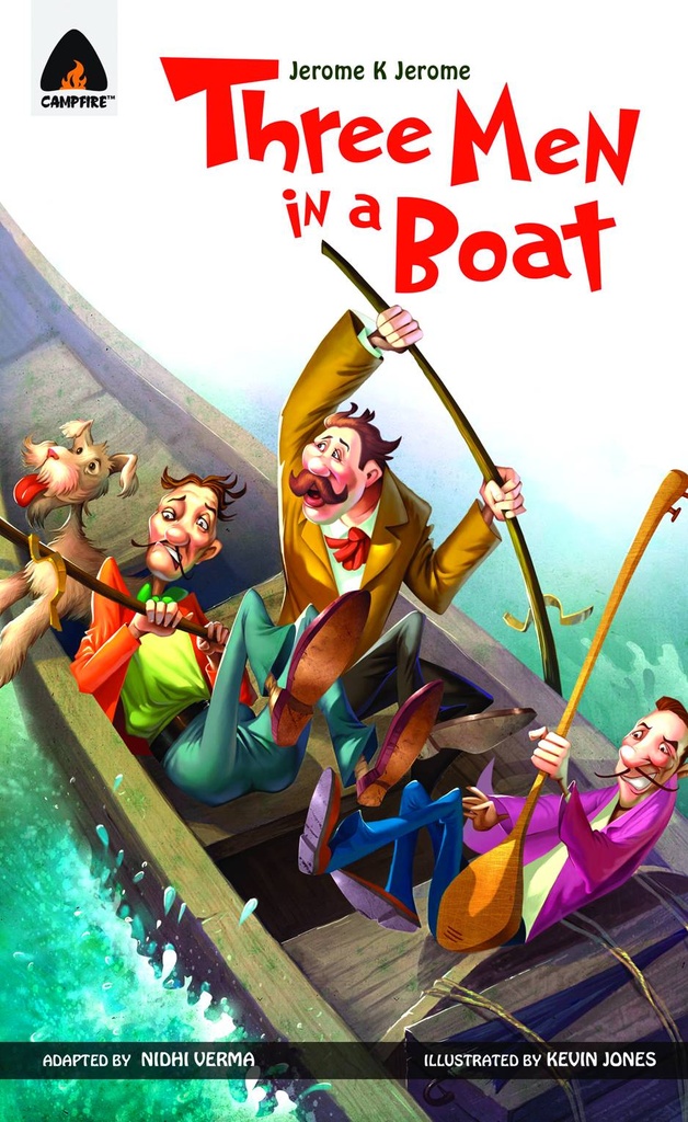 THREE MEN IN A BOAT CAMPFIRE