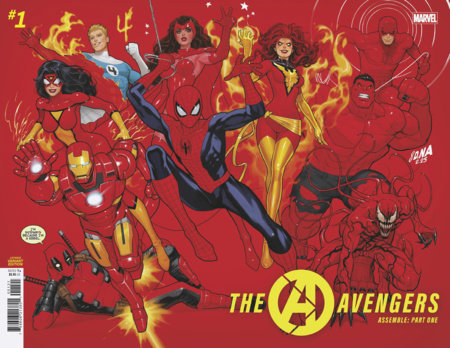AVENGERS 1 DAVID NAKAYAMA COLOR BLOCK RED WRAPAROUND VARIANT