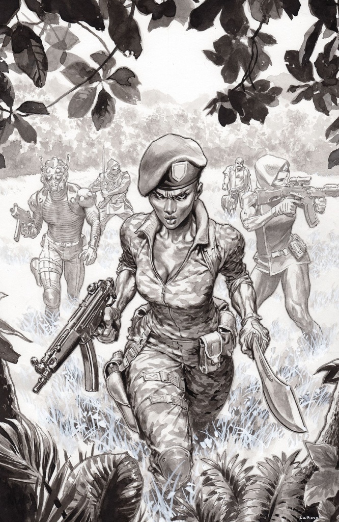 Fort Psycho #4 Cover C Lewis LaRosa B&W 1:20 Var