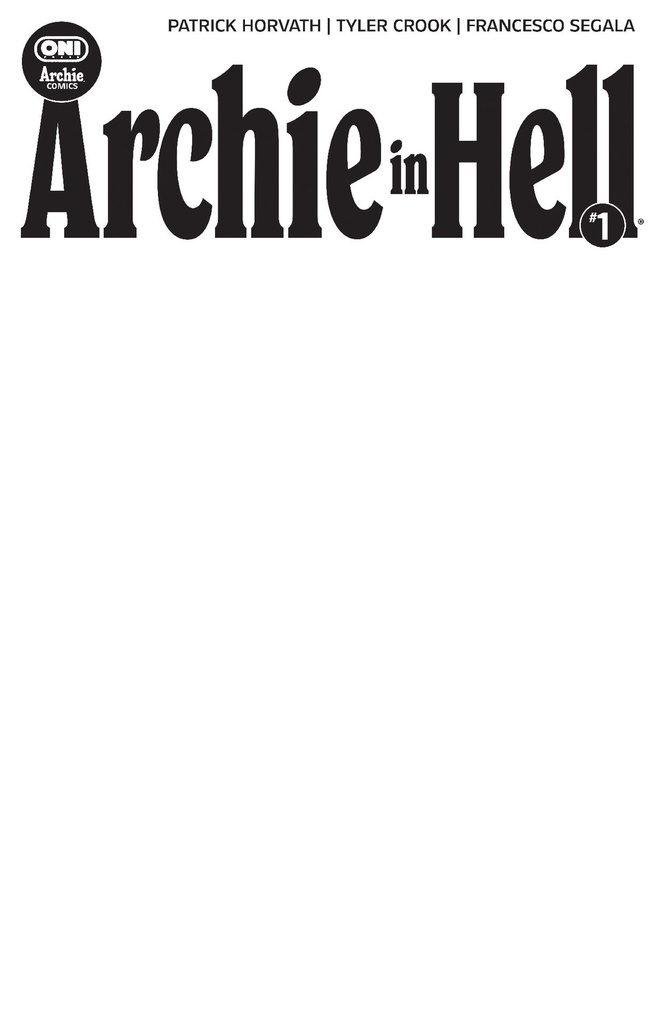 Archie in Hell #1 Cover E Blank Sketch Var