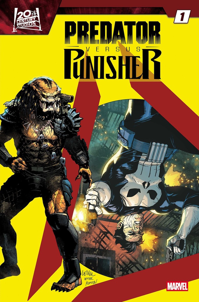 PREDATOR VS  PUNISHER 1 COVER B LEINIL YU HOMAGE VARIANT