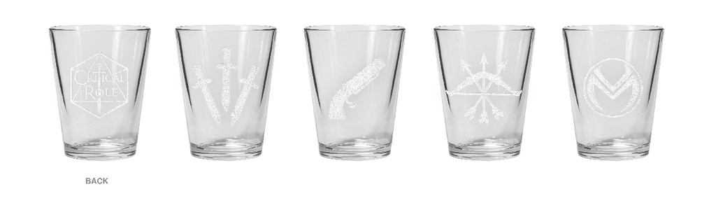 CRITICAL ROLE SHOT GLASS SET VAX PERCY VEX