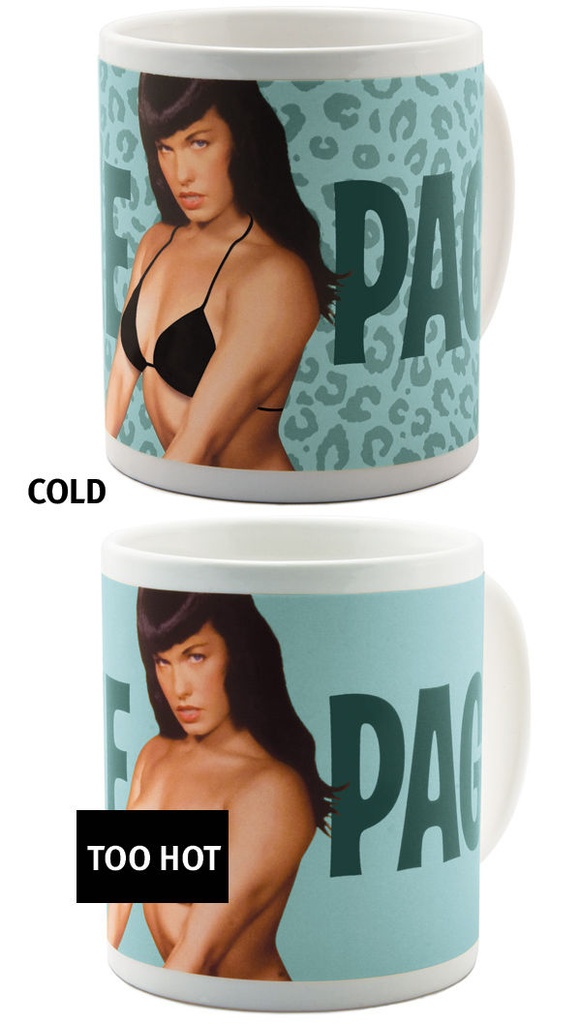 BETTIE PAGE HEAT SENSITIVE MUG