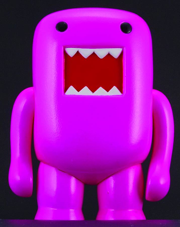 4 INCH DOMO VINYL FIGURE BLACK LIGHT PINK