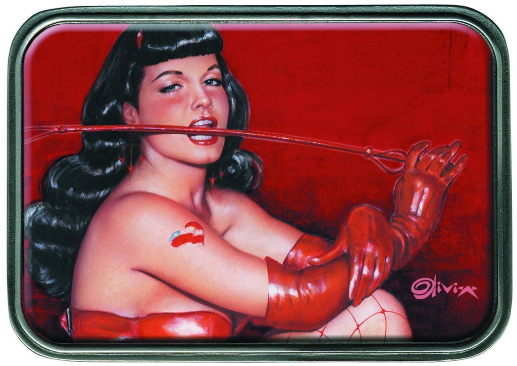 BETTIE PAGE RED DEVIL BELT BUCKLE
