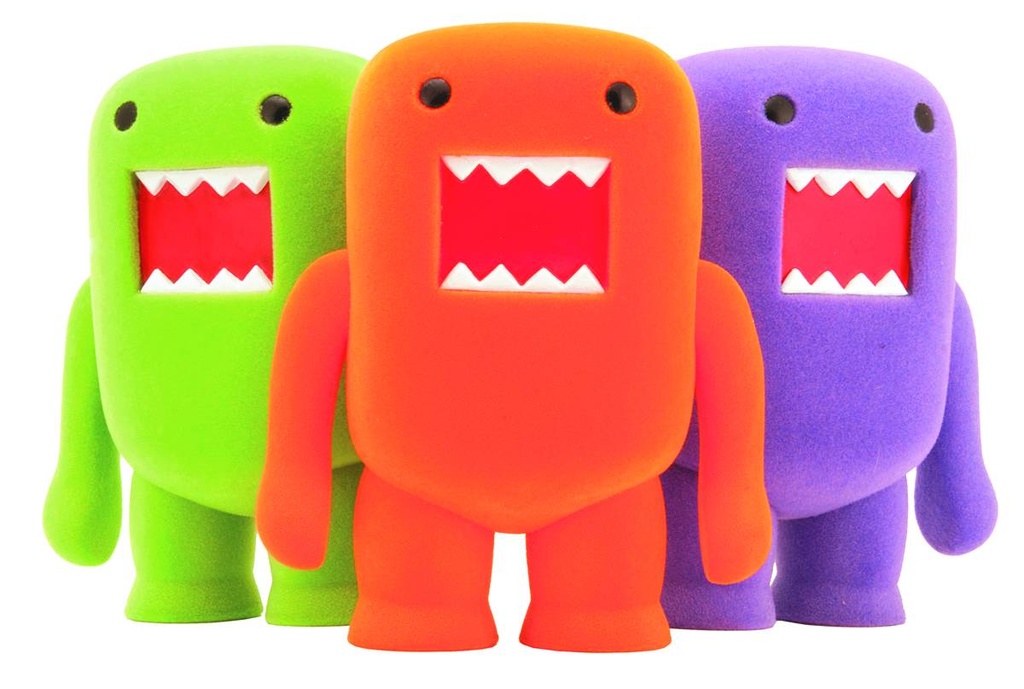 4 INCH DOMO FLOCKED VINYL FIGURE GRAPE SODA