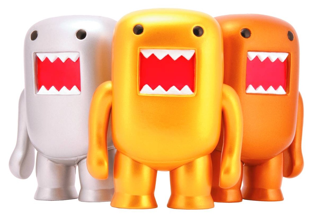 4 INCH DOMO METALLIC VINYL FIGURE SILVER