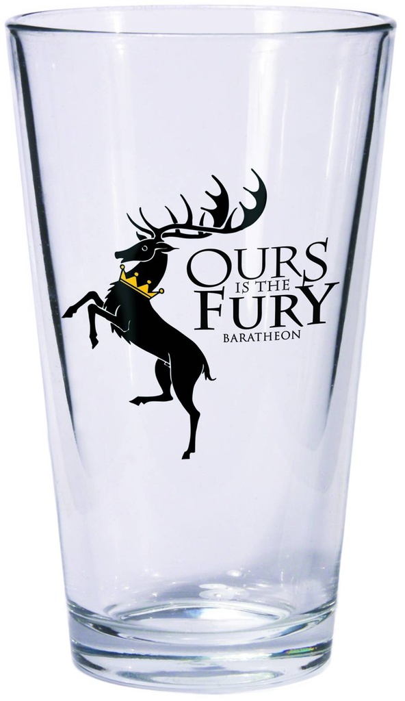 GAME OF THRONES PINT GLASS BARATHEON SIGIL