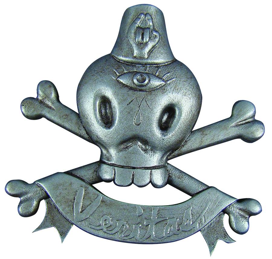 GARY BASEMAN SKULL & CROSSBONES PIN