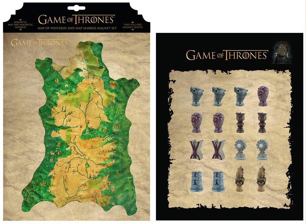 GAME OF THRONES MAGNET SET WESTEROS MAP