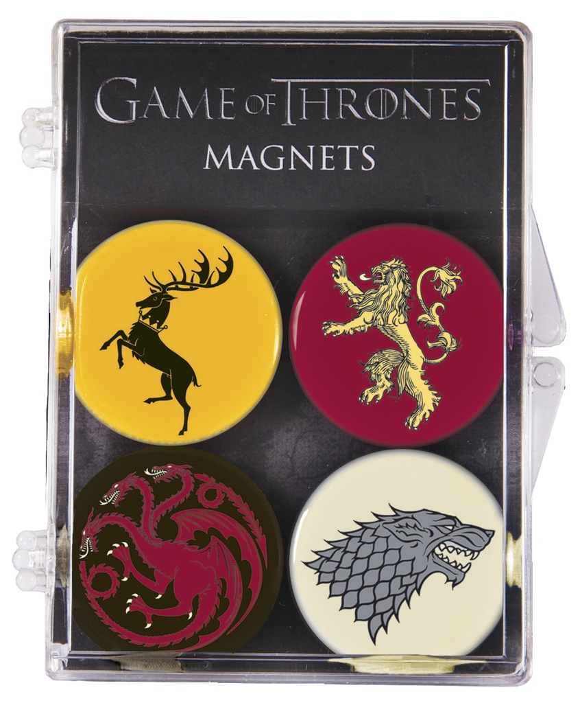 GAME OF THRONES MAGNET SET 4 PACK ROUND SIGILS