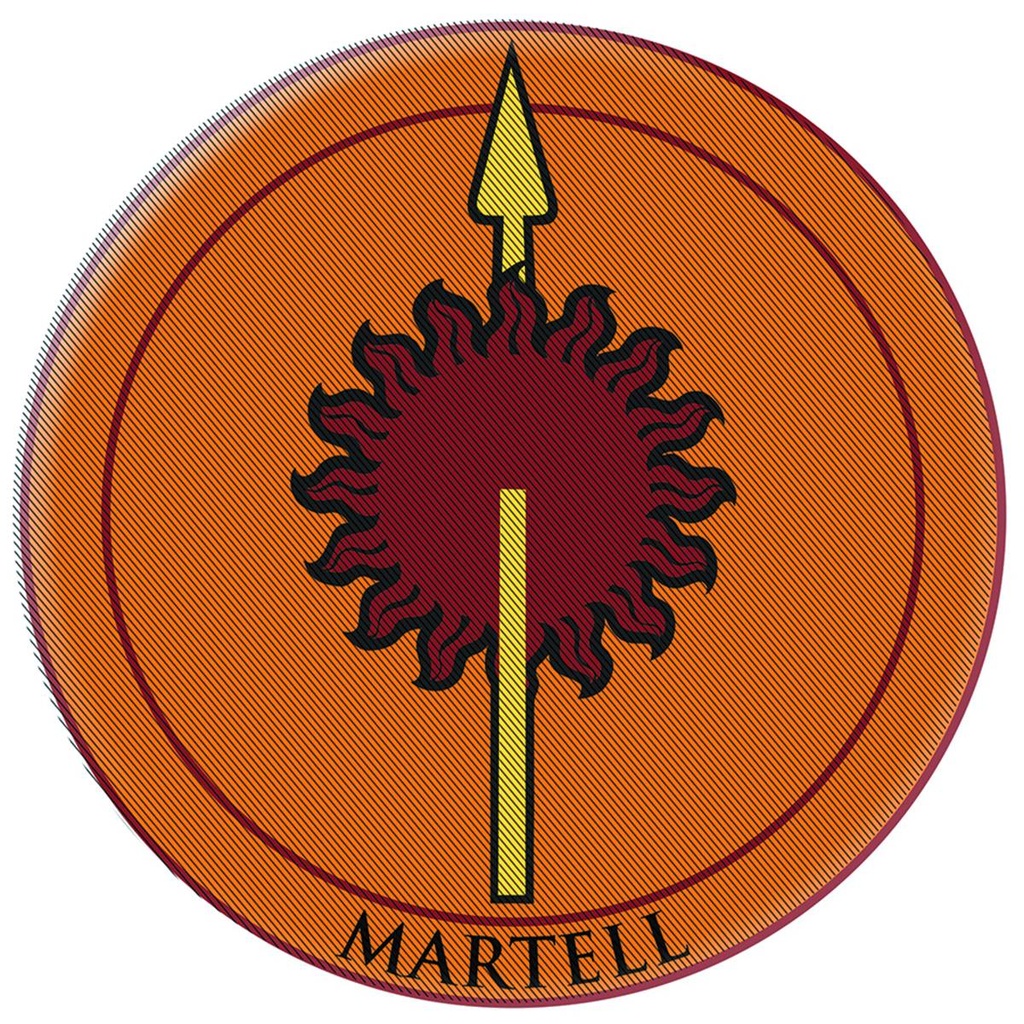 GAME OF THRONES EMBROIDERED PATCH MARTELL