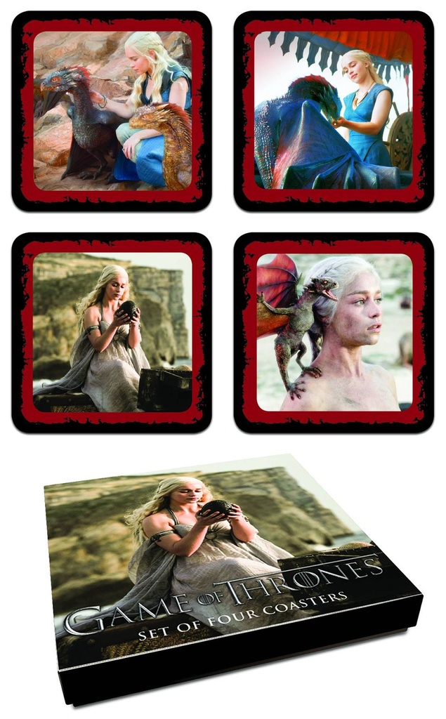 GAME OF THRONES COASTER SET DAENERYS TARGARYEN
