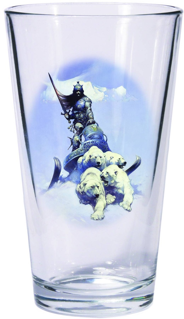 FRAZETTA SILVER WARRIOR HUNTRESS PINT GLASS SET