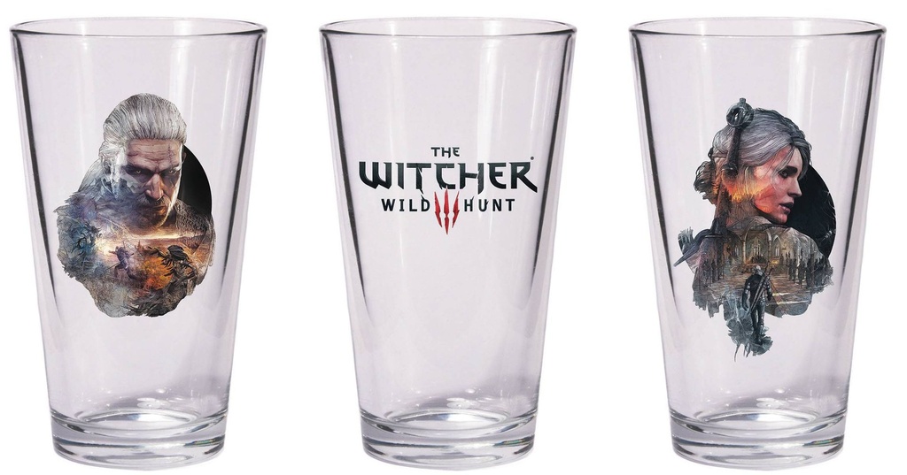 WITCHER PINT GLASS SET GERALT & CIRI