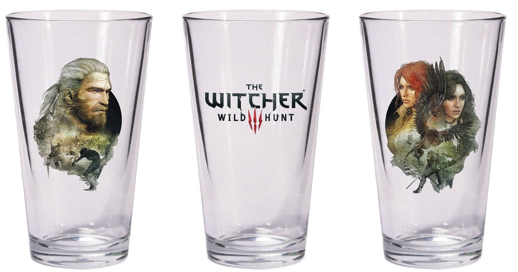 WITCHER PINT GLASS SET GERALT & TRISS YENNEFER