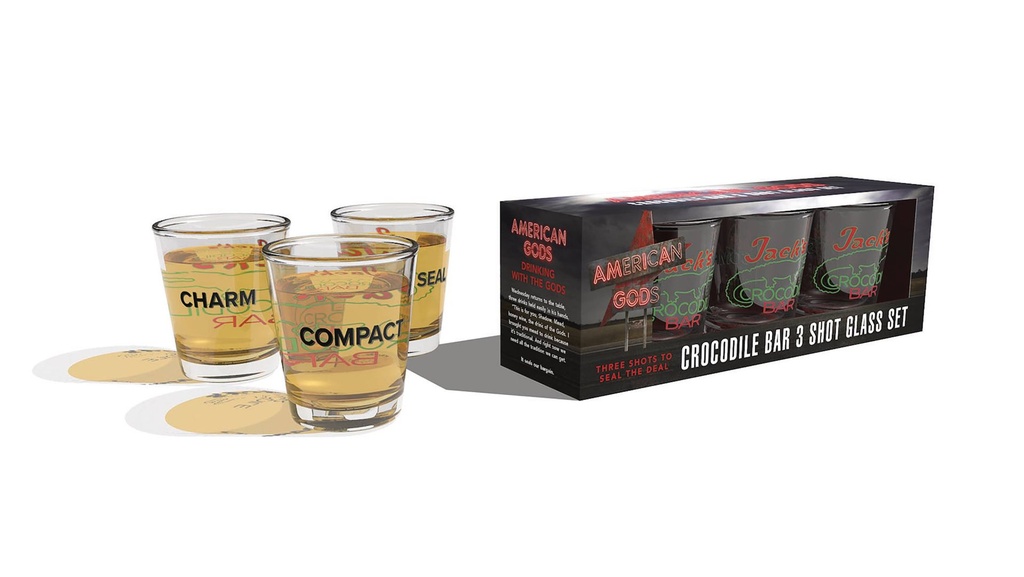 AMERICAN GODS CROCODILE BAR SHOT GLASS SET