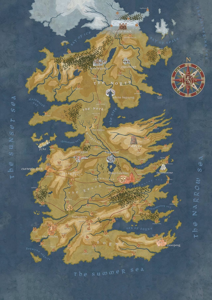 GOT CERSEI LANNISTER WESTEROS MAP