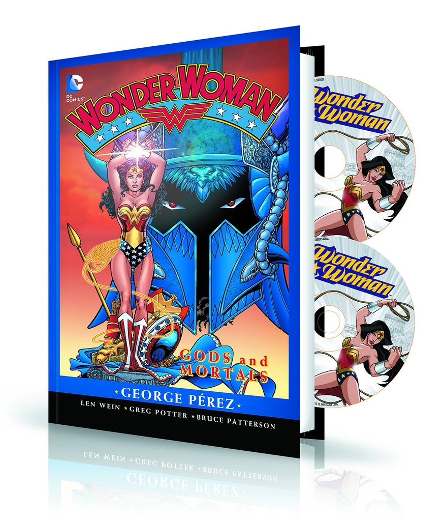 WONDER WOMAN GODS & MORTAL HC BOOK & DVD BLU RAY SET